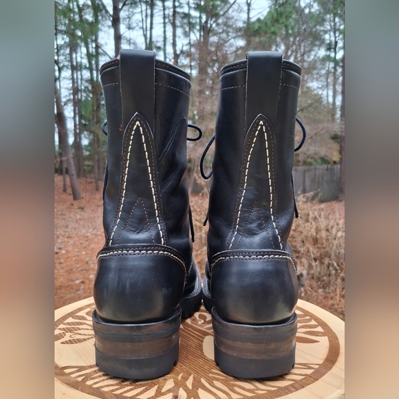 WESCO Men's Jobmaster Steel Toe 10 Inch Black Leather Lace-To-Toe Boots Size 10 - Picture 5 of 10